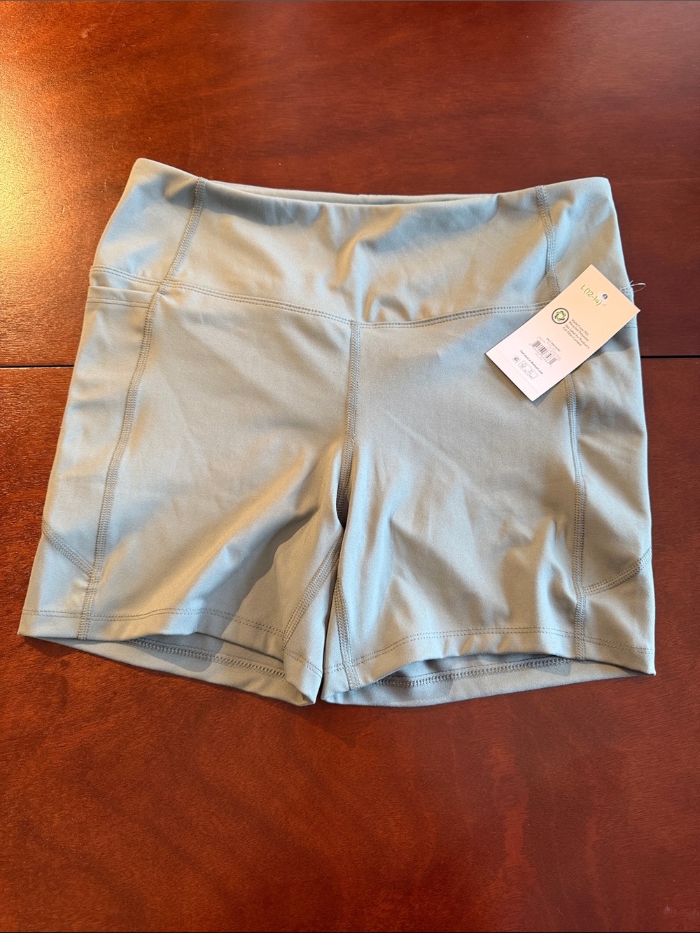 Athletic Works light Sage Green High-Rise Athletic Shorts